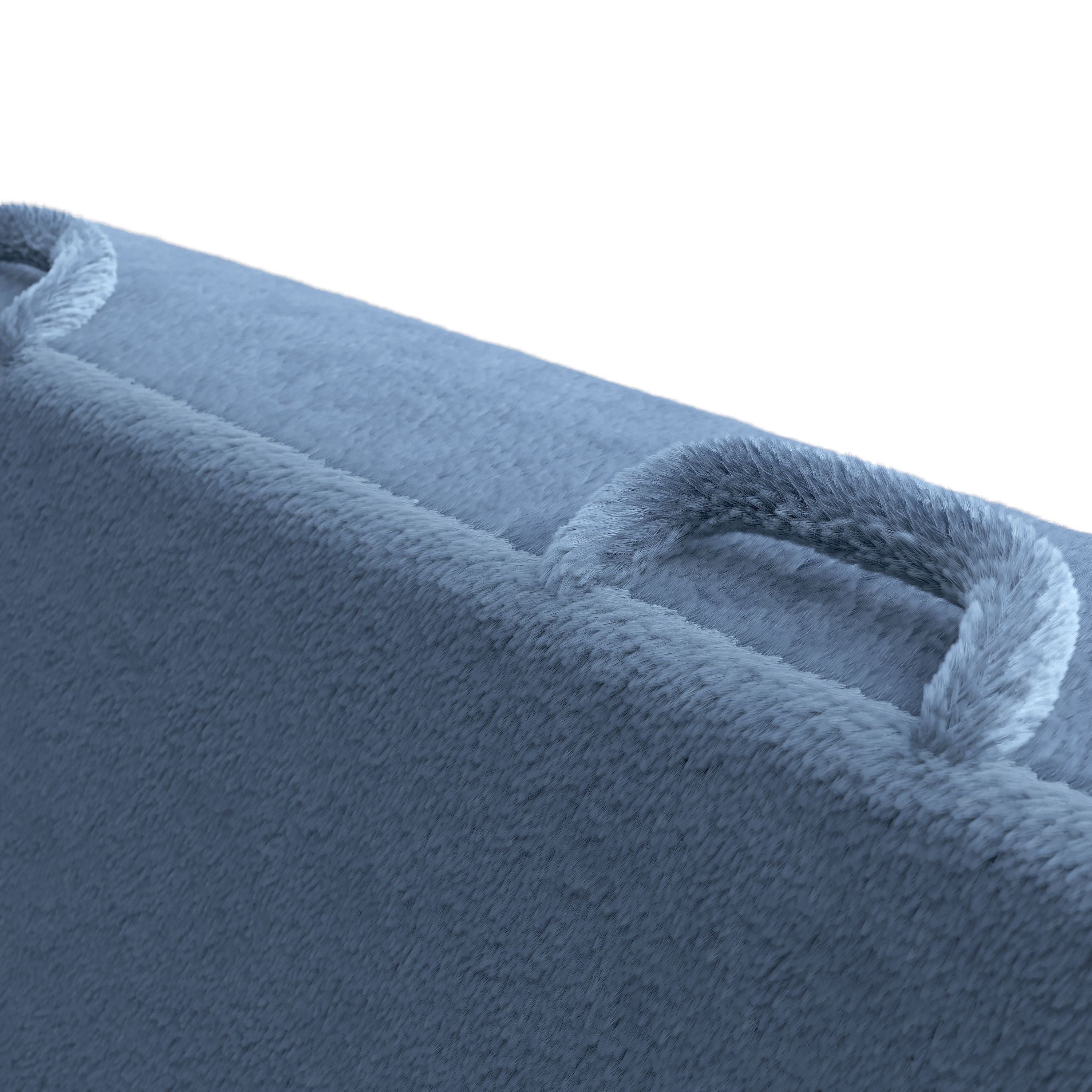 Mainstays Kids Compressed Oversized Faux Fur Couch, Blue