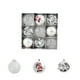 thumbnail image 2 of Juego de 9 adornos navideños | Bolas decorativas de 8 cm con asas para colgar | Decoraciones de plástico para el árbol de Navidad, ideales para el hogar, fiestas y regalos., 2 of 6