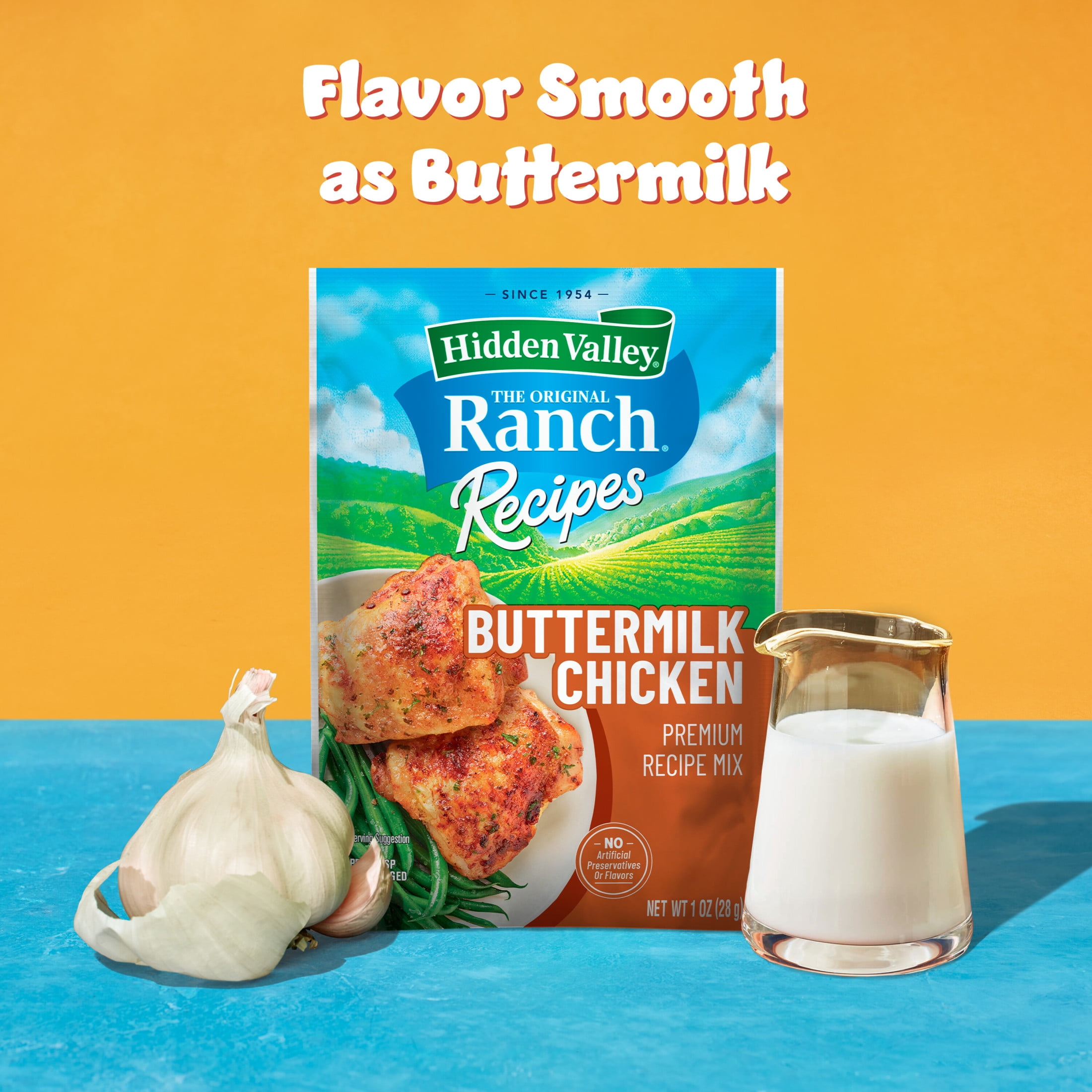 Hidden Valley Ranch Recipes Buttermilk Chicken Premium Seasoning Mix, 1 oz Packet