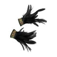 thumbnail image 4 of Muñequeras de Plumas Yinane Pulsera Floral Guantes de Plumas Disfraz de Halloween Negro, 4 of 7