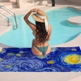 thumbnail image 7 of GZHJMY Beach Towel for Women Girls, Glowing Moon on A Blue Sky Abstract Bath Towel, Oversized Lightweight Sport Towel, 31x71 Inch, 7 of 7