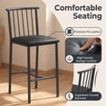 thumbnail image 6 of Lofka 3-Piece Small Kitchen Table Set for 2 with 3 Storage Shelves & 2 Backrest Stools, Space-Saving Dining Set for Small Spaces, Gray, 6 of 11
