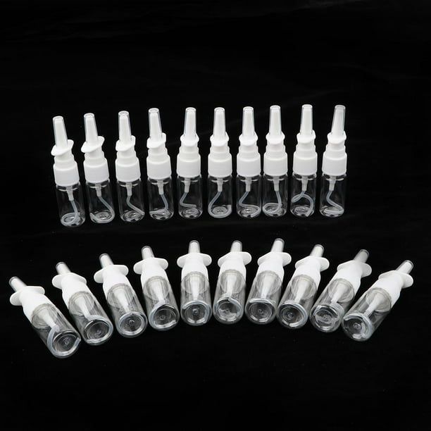 20pcs Mini Botellas Recargables Vacías De Plástico De Perfume De Maquillaje Claro 10ml Macarena Botella de spray nasal vacía