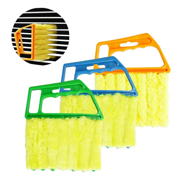 Sunjoy Tech Window Clean Brush, 7 Finger Dusting Cleaner Tool, Mini Blind Duster Brush,