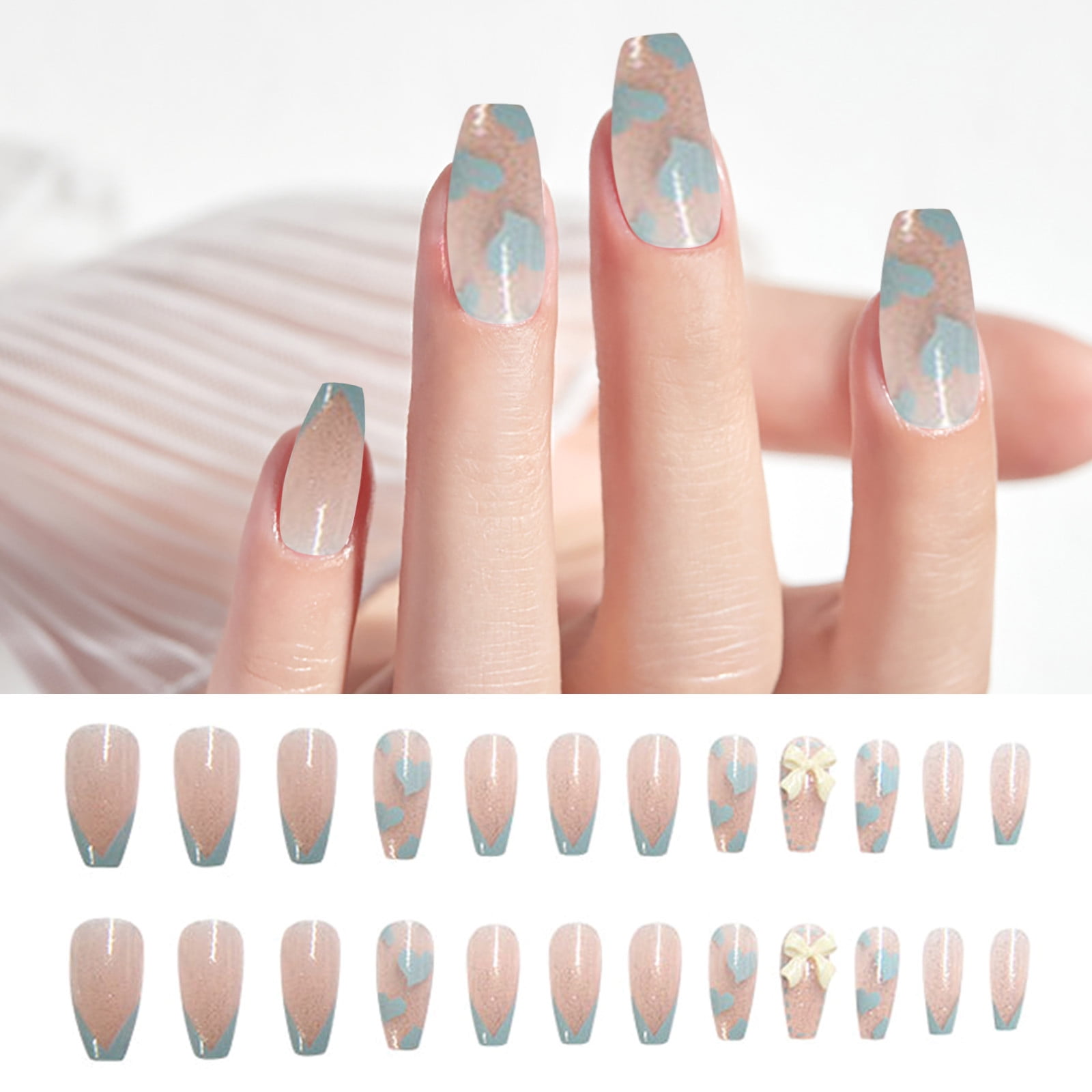 Extra Long Nails Coffin Flake Nails for Teens Long Coffin Nail Tips Clear Clear Nail Coffin Tips Natural Nail Tips Half Cover Reusable Nail Forms Coffin Acrylic Nails Short round Coffin Clear Acrylic