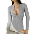 thumbnail image 4 of Baywell Europe and the United States Sexy Long-Sleeved Tight Zipper Sweater Jumpsuit S-XL, 4 of 8
