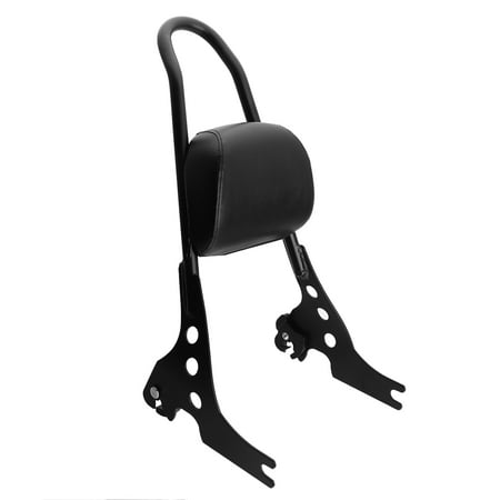 Motorcycle Seat Glue TKOOFN Motorcycle Detachable Sissy Bar Passenger Backrest Pad Soft Seat Cushion for Harley Davidson 1200-883 Black New ()