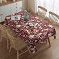 thumbnail image 2 of Colorful Christmas Striped Pattern Rectangle Tablecloth 60"x84",Waterproof Polyester Rectangle Table Cloth, Wipeable Spillproof Polyester Tablecloth for Dining, Camping, Indoor and Outdoor, 2 of 5