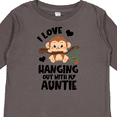 thumbnail image 4 of Inktastic Monkey I Love Hanging out with My Auntie Boys or Girls Long Sleeve Toddler T-Shirt, 4 of 5
