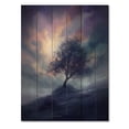thumbnail image 3 of Designart "Frosty Calm Pines III" Landscapes Print on Natural Pine Wood, 3 of 5