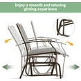 thumbnail image 4 of CRXX Outdoor Glider 2-Person Outdoor Glider Bench, Patio Glider Chair, Rocking Patio Chairs Outdoor Loveseat for Backyard, Poolside, Garden,Porch, Heavy Duty Steel Frame, Gray, 4 of 9