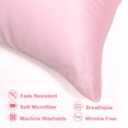 thumbnail image 5 of Unique Bargains 2 Pack Silky Satin Pillow Cover Cases Pink 21" x 31", 5 of 8