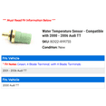 thumbnail image 2 of Water Temperature Sensor - Compatible with 2000 - 2006 Audi TT 2001 2002 2003 2004 2005, 2 of 2