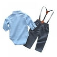thumbnail image 2 of 2Pcs Summer Baby Boys cotton comfortable Casual Clothes Set Infant Kids Long Sleeve Shirt Romper Bodysuit Pants for 0-24M, 2 of 10