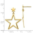 thumbnail image 3 of FB Jewels 14K Yellow Gold Star Dangle Post Earrings, 3 of 3