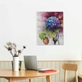 thumbnail image 3 of Acheng Canvas Wall Art Watercolor Hydrangea Flower Paintings Wall Art Canvas Artwork Art Paintings for Aesthetic Room, Bedroom, Living Room Wall Decor Without Frame 16x20 in, 3 of 5