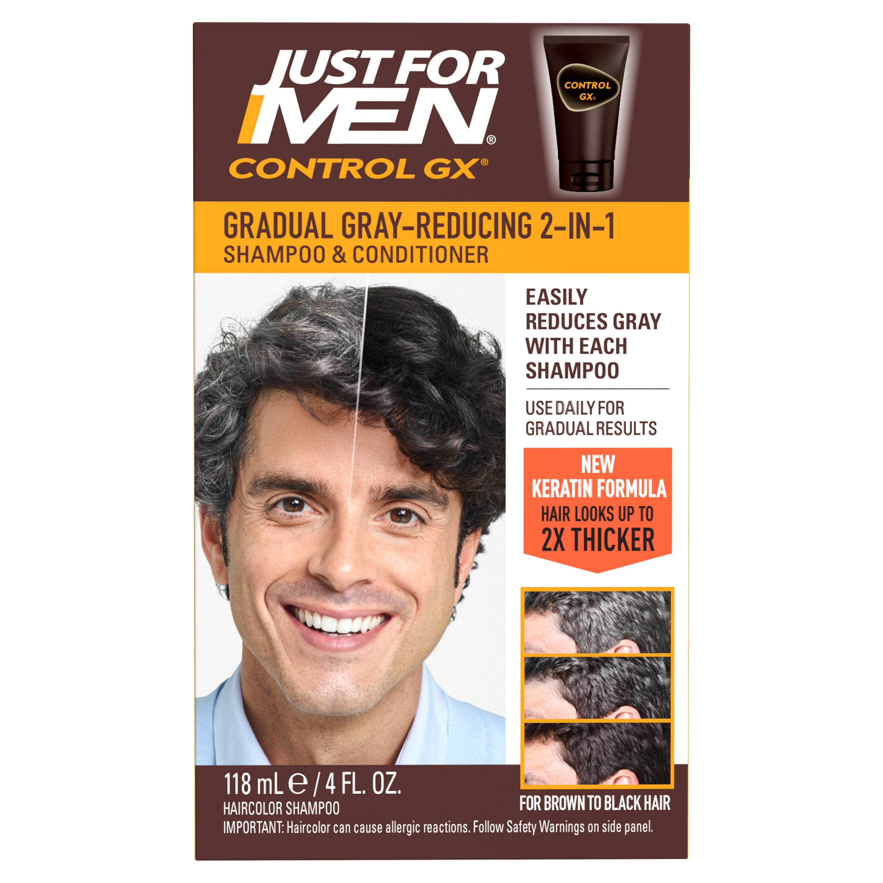 Just For Men, Grey Reducing Shampoo, 4 fl oz, Gradual Hair Color