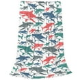 thumbnail image 2 of Bingfone Colorful Shark Print Flannel Fleece Blanket Throw Blanket For Bed,Sofa,Couch,Travel,Camping(50"X40"), 2 of 9