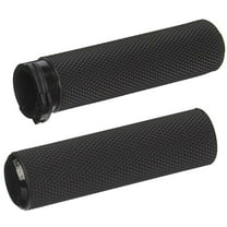 Arlen Ness Fusion Knurled Black Motorcycle Grips (07-325)