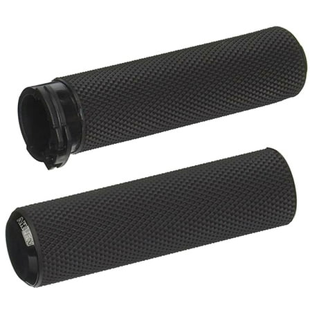 Arlen Ness Fusion Knurled Black Motorcycle Grips (07-325)