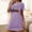 Purple, variant on Elvqul Nightgowns for Women Pajamas Dress for Women Black Pull on Short Sleeve Short Nightgowns