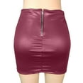 thumbnail image 4 of vigerkar Womens Leather Mini Skirt, High Waisted Bodycon Pencil Skirt for Women and Teens, Party Short Skirt , S, 4 of 4