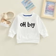 thumbnail image 2 of Gibobby Sudaderas para niños pequeños, playera de algodónNiños Niñas Manga Larga Tops Sudadera Traje(Blanco, 6-7 Años), 2 of 2