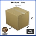 thumbnail image 3 of EcoSwift Brand Premium 6x5x5 Cardboard Boxes Mailing Packing Shipping Box Corrugated Carton 23 ECT, 6"x5"x5", Brown, 20-Pack, 3 of 6