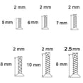 thumbnail image 2 of Surtido de 1200 tornillos pequeños para madera de acero con cabeza plana, 5 mm, 6 mm, 7 mm, 8 mm, 10 mm, tornillos pequeños dorados para madera con caja organizada, 2 of 5