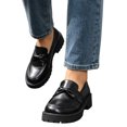 thumbnail image 7 of Viluyesy Womens Loafers Chunky Platform Bow Slip On Round Toe Comfortable Non Slip Casual Walking Work Shoes Black Size 7.5, 7 of 7