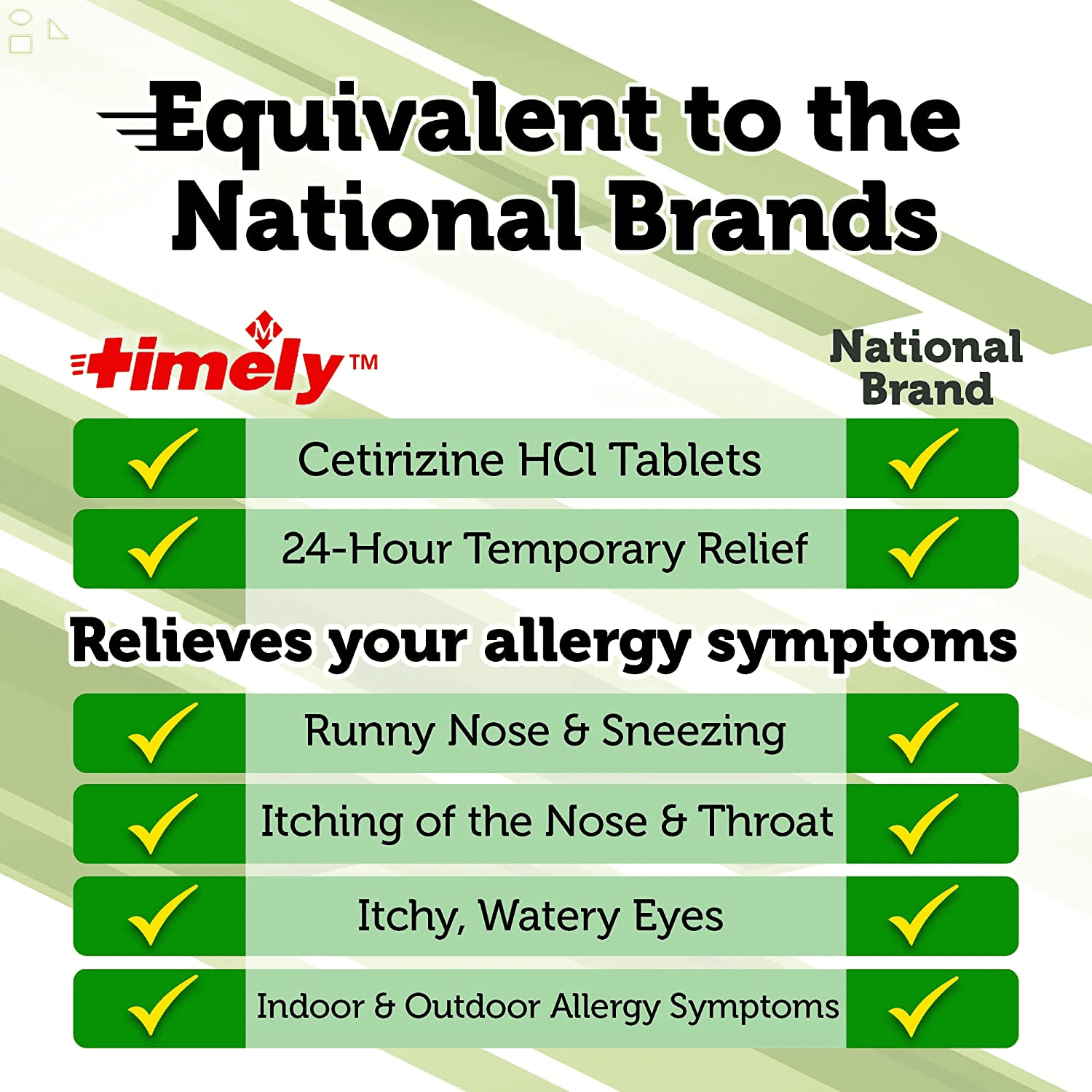 Timely - Cetirizine HCl 10 mg 365Ct  Fast Allergy Relief  Allergy Medication