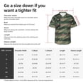 thumbnail image 4 of Picia Jungle Green Camo USA Flag Gentle Cotton Regular Fit Short Sleeve Casual Hawaiian Shirt for Men-X-Large, 4 of 9