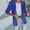 Blue, variant on Axiiglly Blazers for Women Open Front Blazer Jackets Loose Fit Work Office Suit Jacket Long Sleeve Business Casual Outfits Solid Color Plus Size Long Suit Jackets
