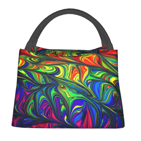 Vsdgher Pride Rainbow Print Insulated Bags, Insulated Cooler Bag Totes for Hot or Cold Food Bring or Delivery
