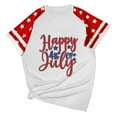 thumbnail image 2 of Odbmxy 4th of July Womens Tee Shirts Plus Size Short Sleeve Red Women Shirts Going Out Leisure Workout Summer Graphic Tops, 2 of 4