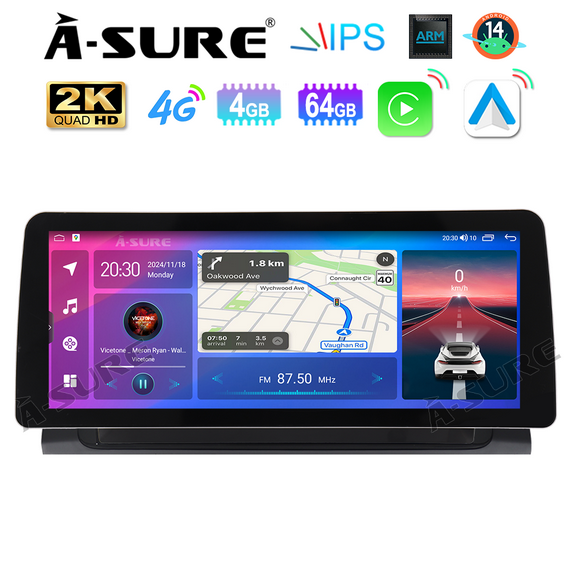 Asure 12.3" 4 64G Car Stereo For Honda Accord X 2018-2021 with Android 14 and CarPlay/BT 5.0