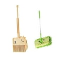 thumbnail image 1 of Juego de 3 miniescobas CUTICAT con recogedor y fregona para limpieza infantil 3 a 6 años verde, 1 of 8