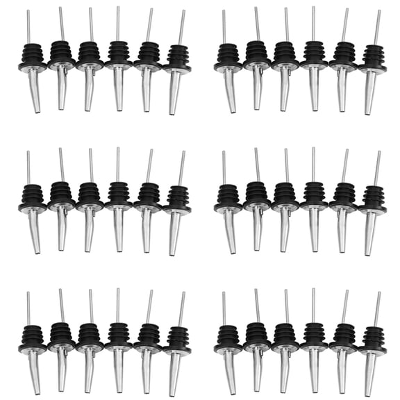 36Pcs Stainless Steel Spirit Wine Bottle Pourer Stopper Liquor Cocktail
