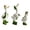 Green, variant on 3 Pack Family Resin Duck Garden Figurines, Whimsical Rustic Yard Statue Set, Weatherproof Outdoor Craft Decor, Cute Animal Ornament for Patio Lawn and Backyard Layout