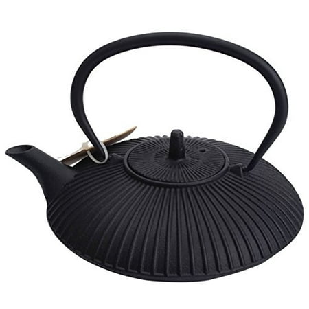 Design 24 Ounce Teapot - New Star International T7057 Cast Iron Teapot, 24 Ounce, Black Zen