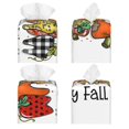 thumbnail image 2 of Gukieu It'S Fall Y'All Print Leather Tissue Box, PVC Waterproof Velcro Opening and Closing Square Tissue Box Holder, Suitable for Home and Office Decoration, 2 of 7
