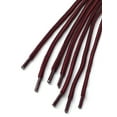 thumbnail image 3 of INSPIRE CHIC Unisex Round Rope Dual Colored Striped 1/5 Thick Boot Shoelace 90cm / 35.43" Black Wine Red, 3 of 4