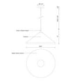 thumbnail image 2 of 493126-BN/BK-Kuzco Lighting-Dorothy - 1 Light Pendant-13 Inches Tall and 26 Inches Wide-Brushed Nickel/Black Finish    -Traditional Installation, 2 of 3