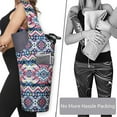 thumbnail image 5 of Fashion Printed Yoga Mat Bag with Large Side Pocket & Zipper Pocket Long Tote Yoga Bag Fit Most Size Mats - Holds More Yoga Accessories, 5 of 6