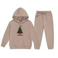 thumbnail image 5 of Christmas Kids Clothes Girls 2 Piece Sweatsuits Long Sleeve Hooded Sweatshirt and Sweatpants Tracksuits Fall Outfits 2-13 Years, 5 of 5