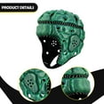 thumbnail image 6 of EHJRE Rugby Helmet Football Helmet Adjustable Scrum Cap Sports Cap Rugby Headguard for Match Training Pitcher Soccer Goalkeeper Hat Green, 6 of 9