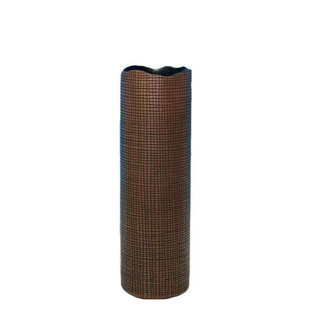 Benzara BM152466 Vase en Résine Décorative à Modèle Rustique&44; Brun