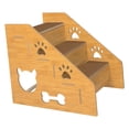 thumbnail image 3 of Almencla Pet Dog Stairs Ladder Cat Stairs Lightweight Anti Slip Versatile Dogs Ramp Portable Dogs Steps Dog Ladder for Indoor High Bed 3 Layers, 3 of 7