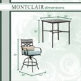 thumbnail image 4 of Hanover Montclair 5-Piece Steel Outdoor Counter-Height Patio Dining Set with Table, Seats 4, 4 of 18
