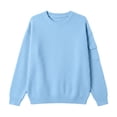 thumbnail image 6 of Kezqiaxn Teen Boy Clothes Long Sleeve Crewneck Sweatshirt with Pocket Fall Fashion Basic Pullover Tops School Kids Clothes Size 5-16, 6 of 6